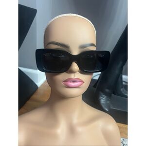 Chanel square cc thick black sunglasses